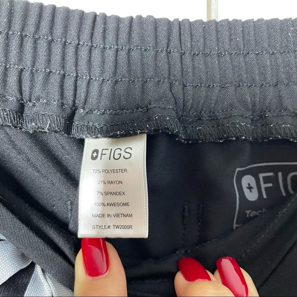 Figs Black Technical Collection Scrub Pants Size M - Picture 3 of 8